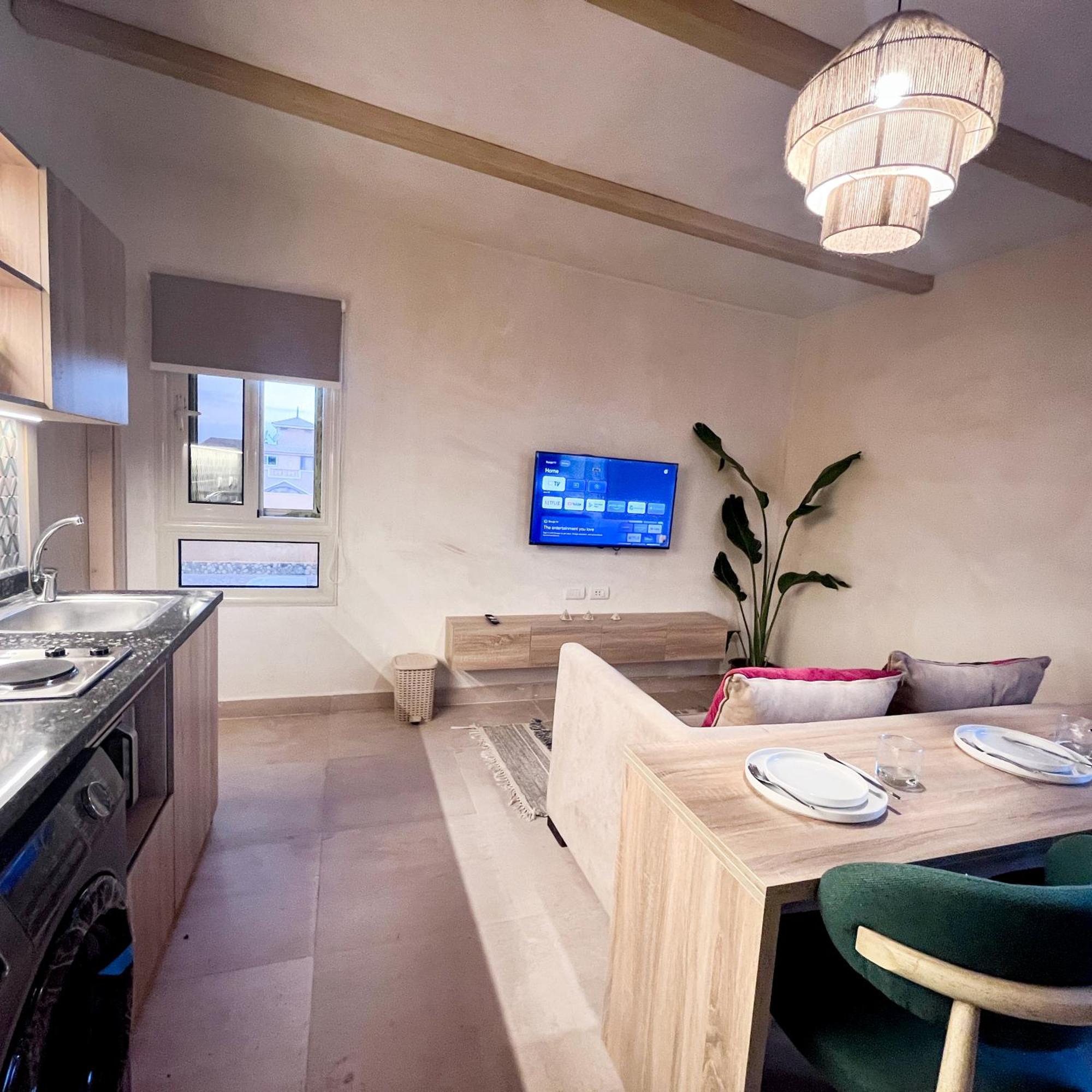 דירות Giza Boho Getaway With Pyramids View & Jacuzzi מראה חיצוני תמונה